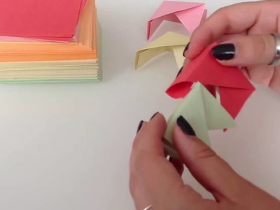 Quadratische Origamibox basteln Bastelanleitung für Papier Box