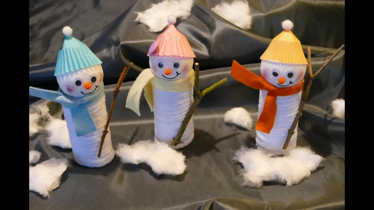 Schneemann.snowman basteln – Basteln mit Kindern – super einfach!