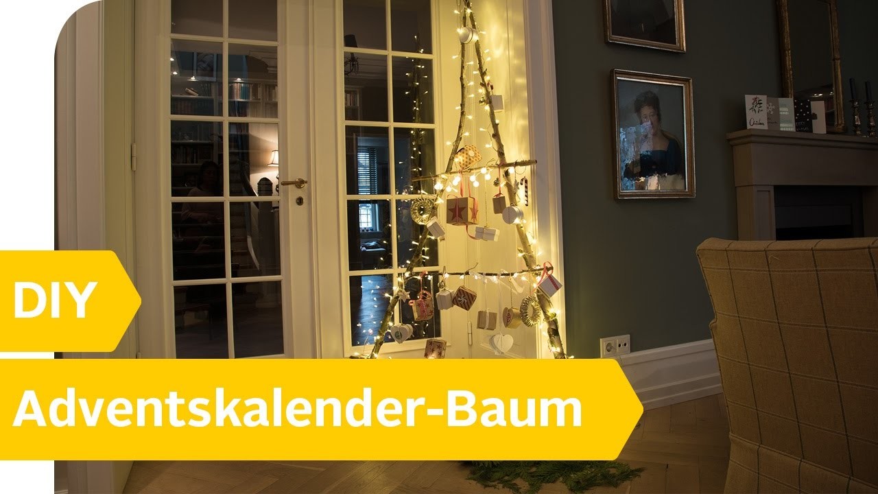 Adventskalender aus Birkenstämmen basteln – so geht's!