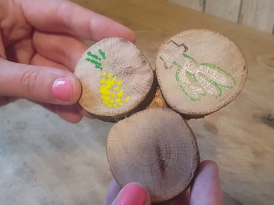 DIY Untersetzer aus Holzscheiben und Kork selber machen