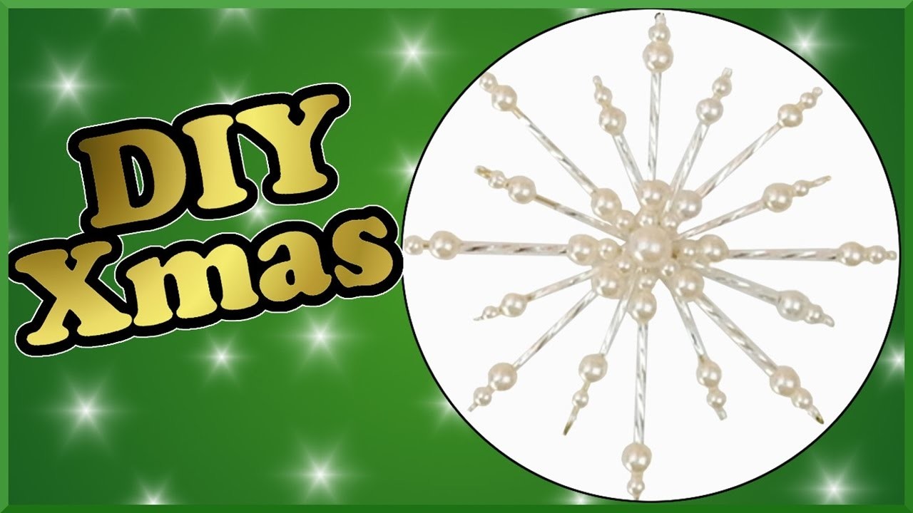 DIY | Weihnachten Baumschmuck Draht Perlensterne basteln | Beaded Wire star christmas tree ornament