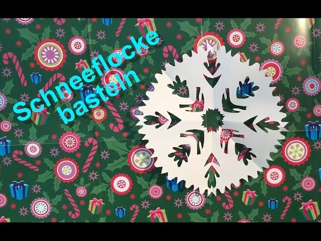 Einfache Schneeflocke basteln