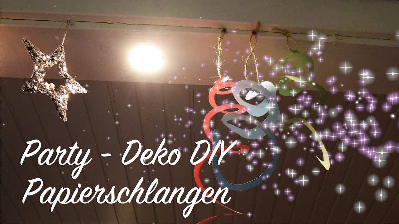 Party DIY - hängende Papierschlangen basteln - Last Minute Idee - Dekoration Silvester Geburtstag