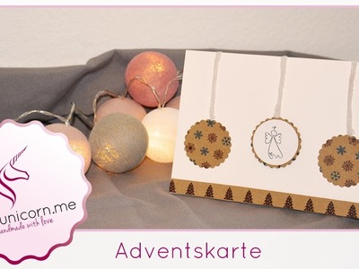 Weihnachtskarte basteln | Adventskarte | DIY Bastelideen | Anleitung | PinkUnicorn.me