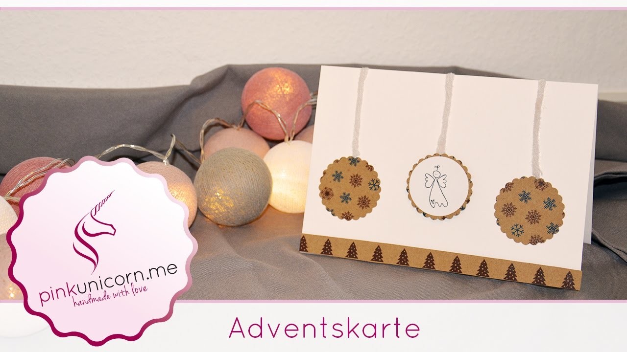 Weihnachtskarte basteln | Adventskarte | DIY Bastelideen | Anleitung | PinkUnicorn.me