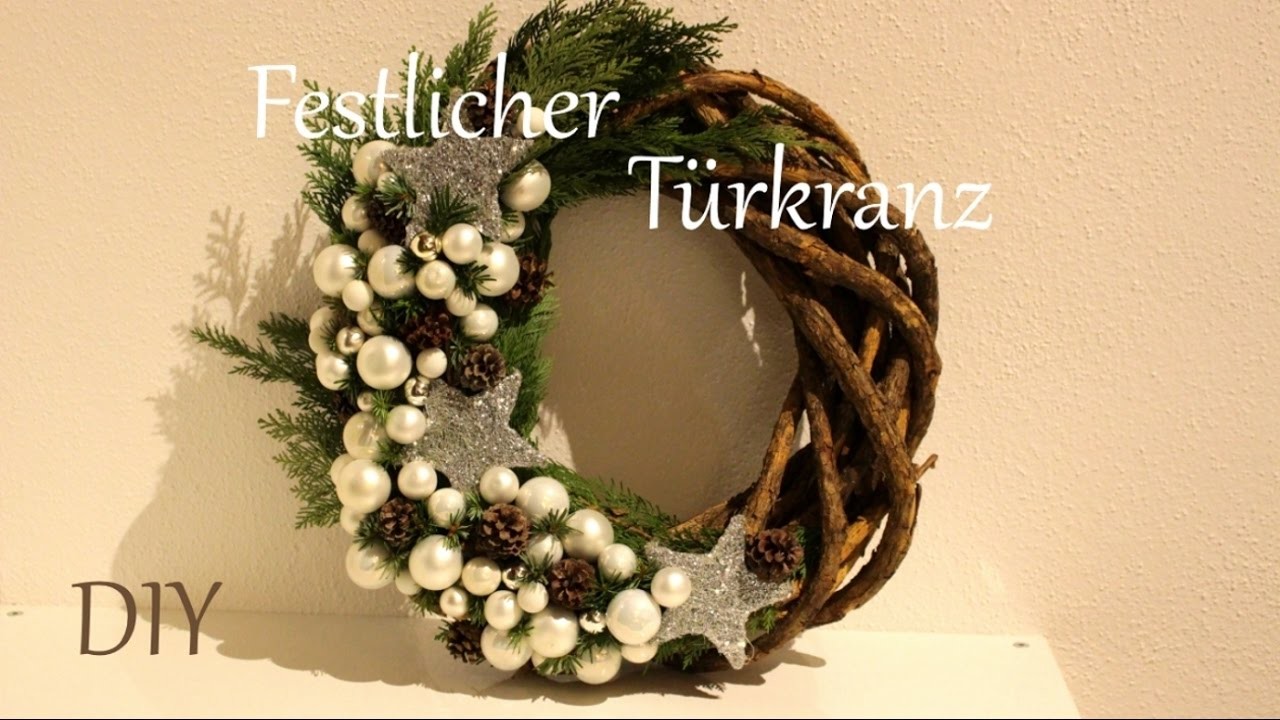 Diy Festlicher Türkranz Weihnachtsdeko Just Deko