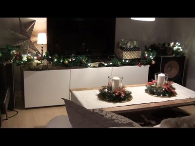 DIY - Weihnachtliche Tischdekoration mit Adventskranz