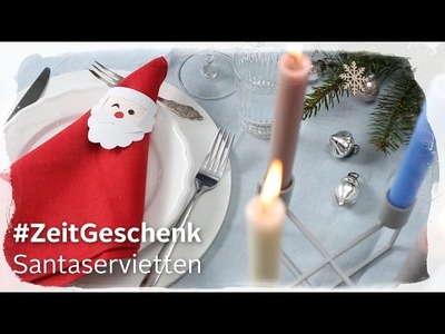 DIY Santaservietten – OTTO Weihnachtskampagne 2016 – #ZeitGeschenk