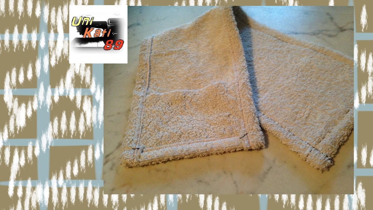 Wischbezug aus Handtuch nähen Anleitung Upcycling DIY Bodentuch #UniKati89