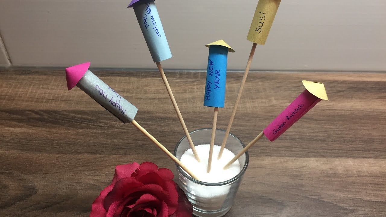 DIY Mini Party Rakete, als Tischdeko, für Getränke oder als Spieße