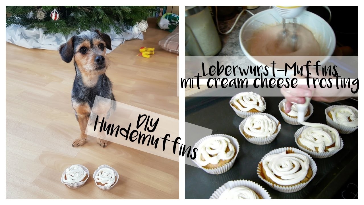 DIY HUNDEMUFFINS | LEBERWURSTMUFFINS MIT CREAM CHEESE FROSTING | LifeOfJule