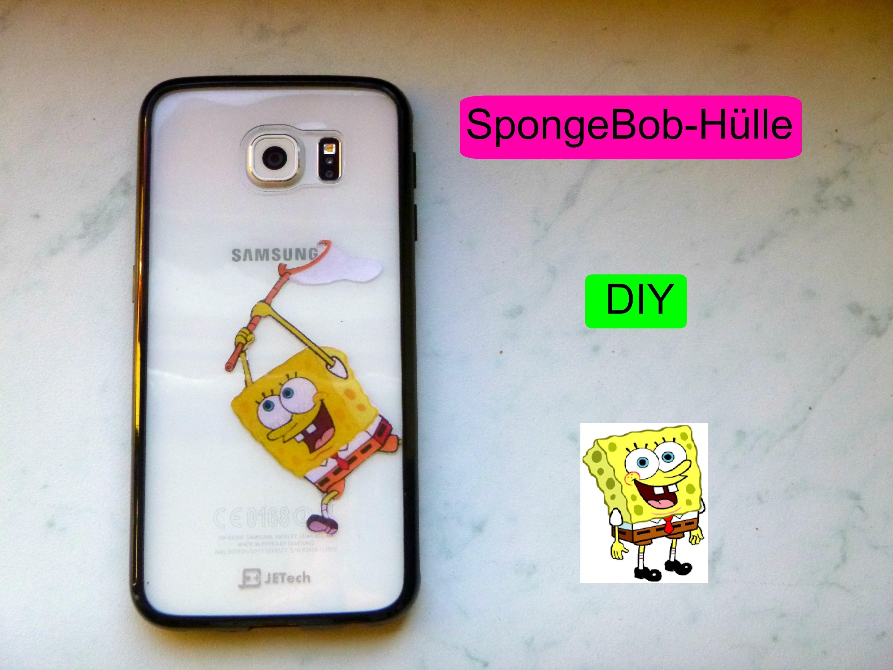 SpongeBob-fängt-Samsung-Hülle - DIY