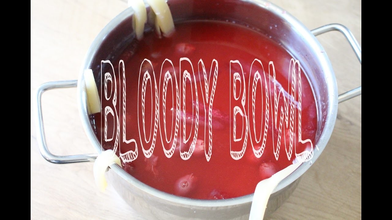 HALLOWEEN Geister BLOODY BOWLE DIY Bluttopf DRINK SNACKS Creoctober