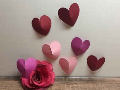 DIY Herz in 3D Optik basteln, für Valentinstag, Liebe, schnell und einfach herstellen