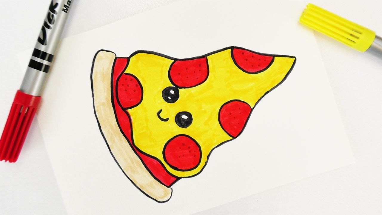 KAWAII DIY PIZZA selber machen | süßes Junk Food für Einladungen und Geburtstagskarten