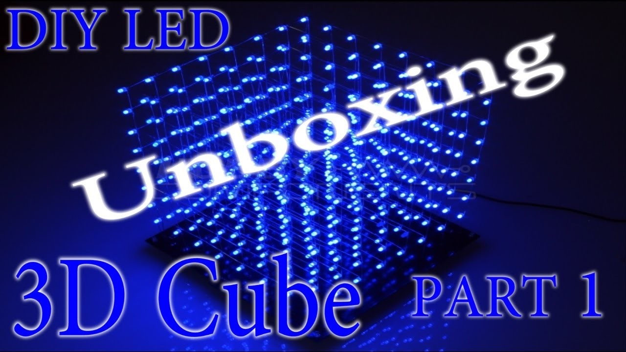 Unboxing DIY Kit 8x8x8 LED 3D Cube Blau | HD+ | Deutsch
