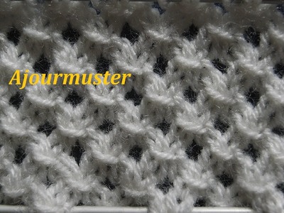 Ajourmuster Stricken*Muster für Pullover*Mütze*Tutorial Handarbeit