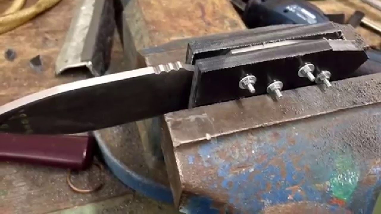 Messer bauen mit einfachsten Mitteln und Böhler N690 Stahl - Gehärtet bei Steigerwald auf 60 HRC