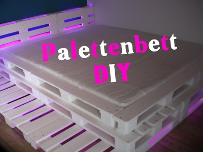 Palettenbett mit LED Beleuchtung DIY - JBTV