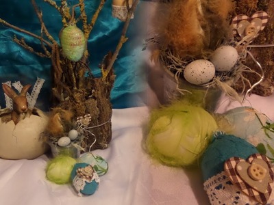 DIY: OSTER DEKO basteln  ,Ostereier,DEKO EIER- BASTELN,auch KINDER BASTELN