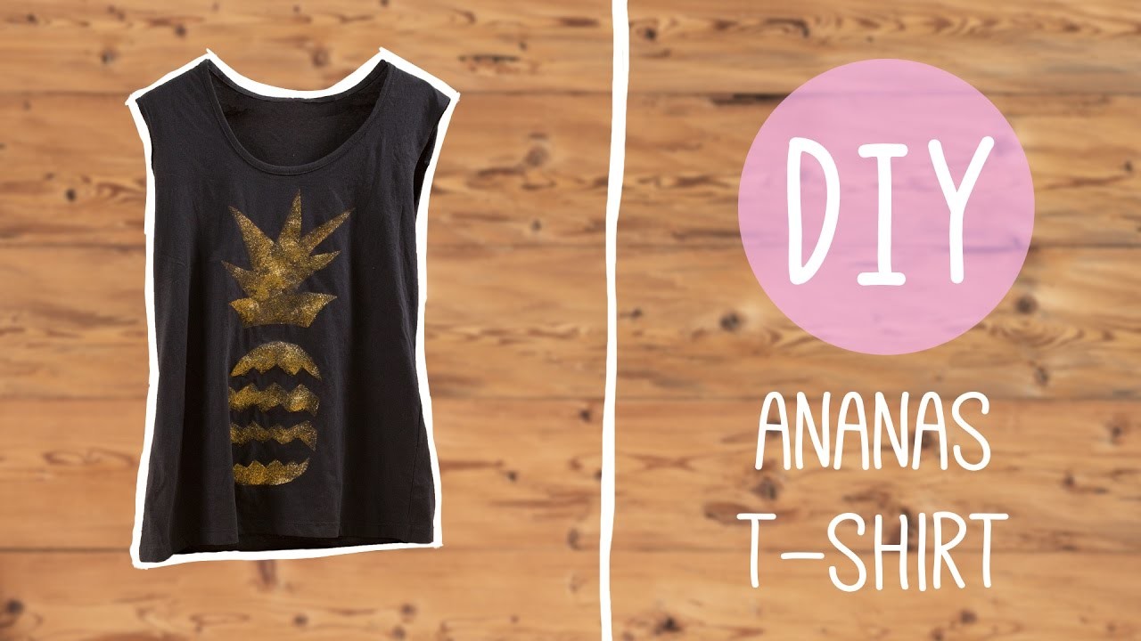 DIY T-Shirt – Ananas Print