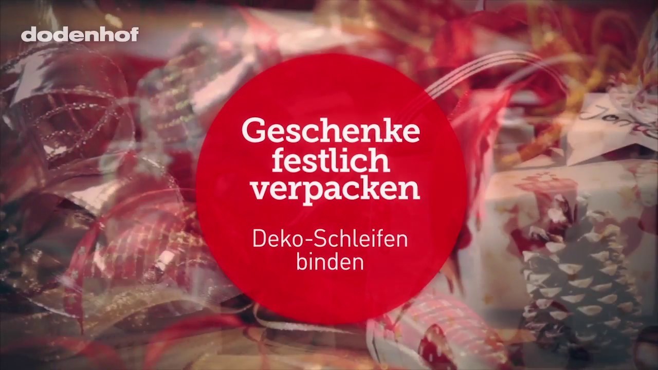 Geschenke festlich verpacken - Schleifen binden | dodenhof Xmas Tutorials