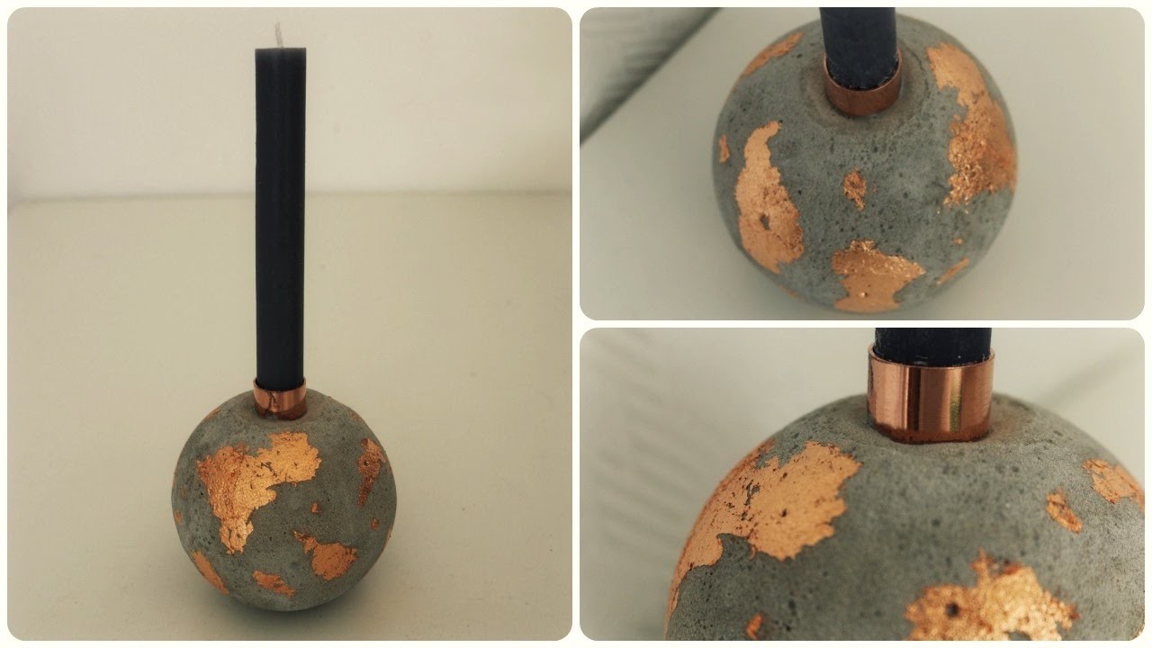 Betonkugel Kerzenhalter * DIY * Concrete Candle Holder [eng sub]