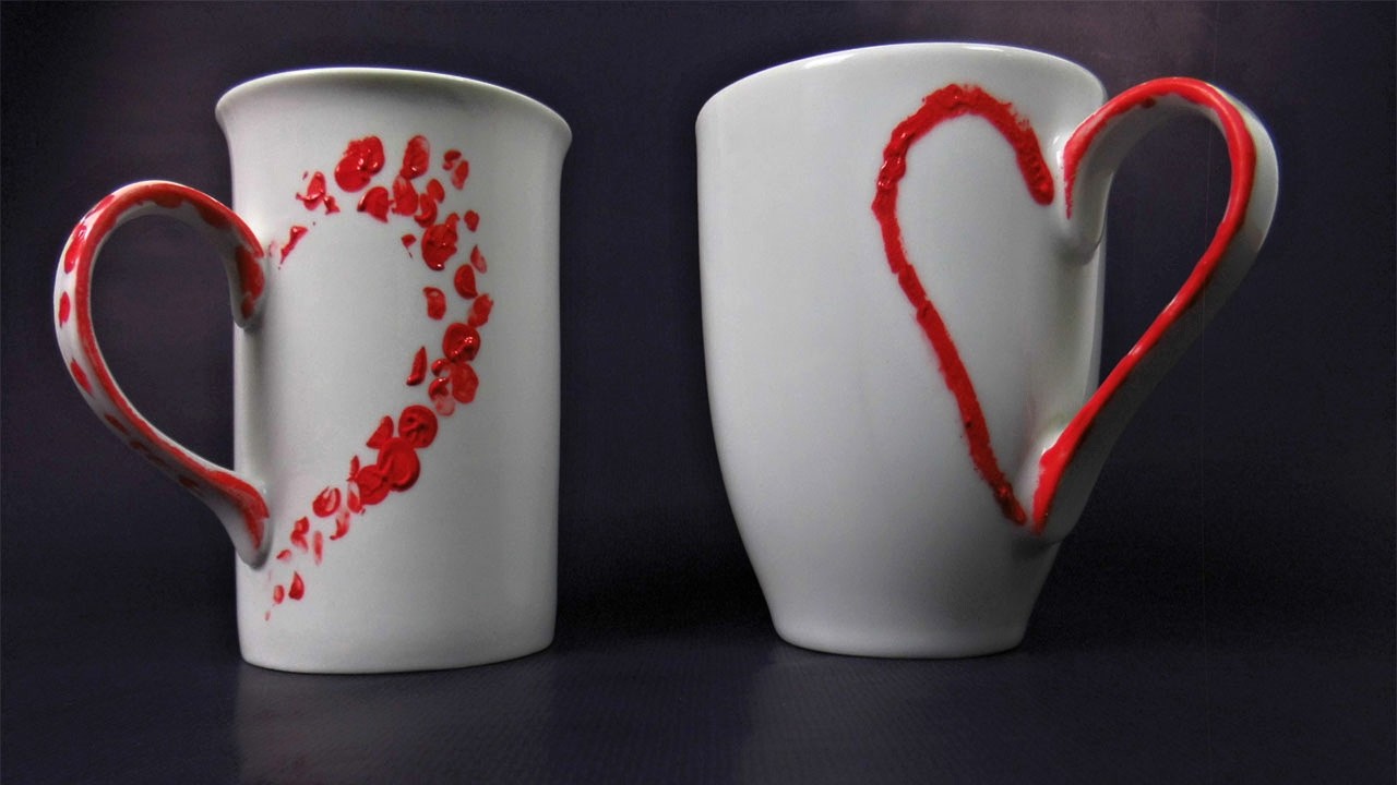 LAST MINUTE DIY GESCHENK ❁ VALENTINSTAG DEKO IDEE KAFFEETASSE