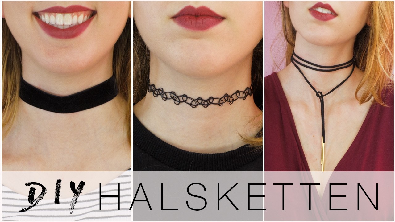 DIY 90s Tumblr Choker Halsketten | Tattoo Kette Selber Machen & mehr!