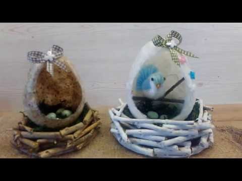 DIY Deko Ei aus Strohseide