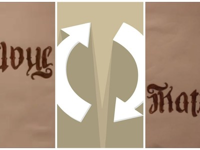 DIY: Valentinstag Geschenk - Last Minute - Ambigramm  Karte! Ideal von Männern für Frauen