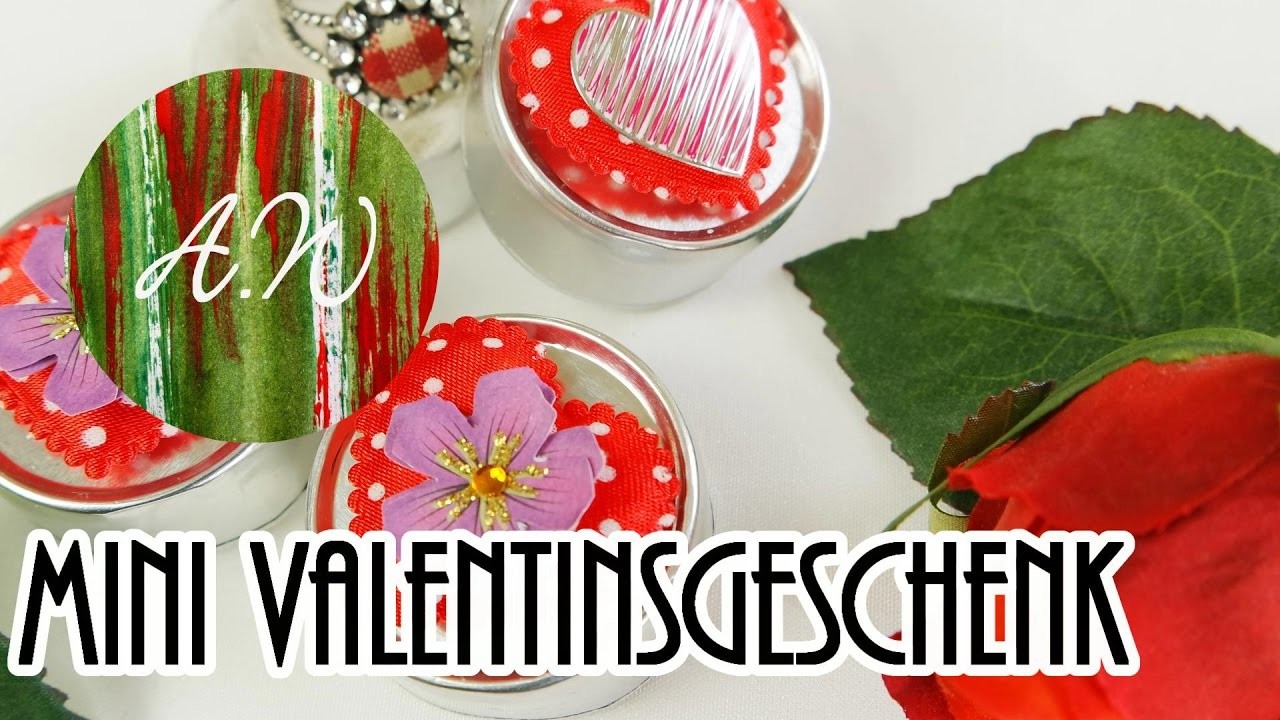 MINI VALENTINSGESCHENK     DIY. Geschenkanhänger aus alten Teelichtern. selber machen