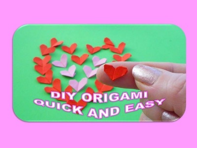DIY ORIGAMI mini HERZ; Geschenk zum Valentinstag GIFT IDEAS MINIATUR HEART QUICK EASY VALENTINES DAY