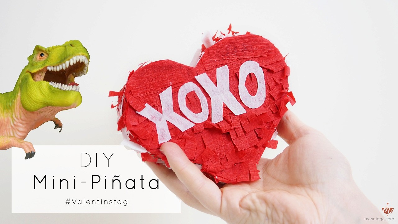 Pinata DIY: Eine Mini Pinata selber basteln | Bastelideen zum Valentinstag