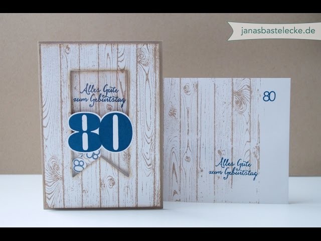 Kreativer Montag 72 - Schüttelkarte für einen Mann zum 80. Geburtstag - inklusive Outtakes