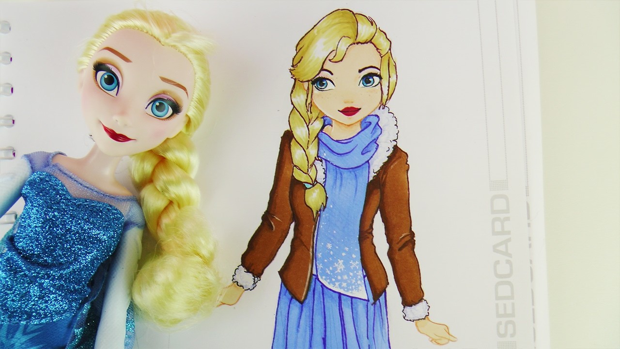 ELSA IM TOPMODEL MALBUCH | Disney Frozen Ice Queen HOW TO DRAW TUTORIAL