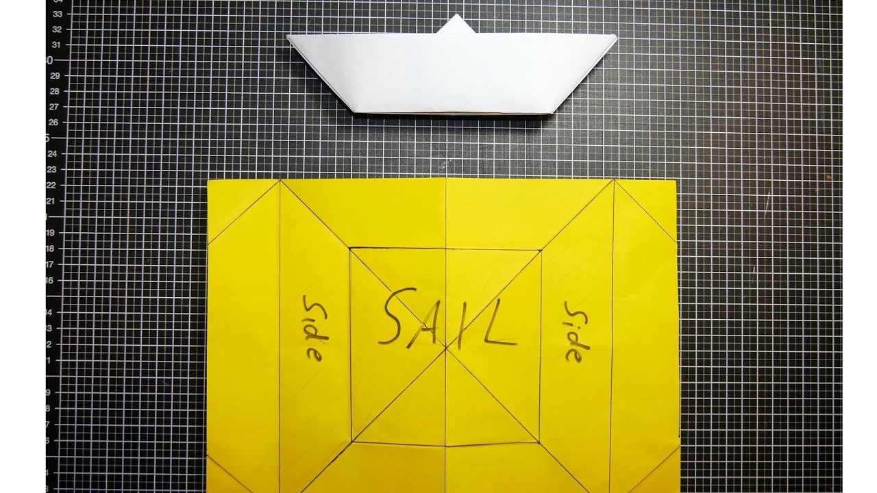 Origami verstehen: Das traditionelle Schiff - wie es gemacht ist.