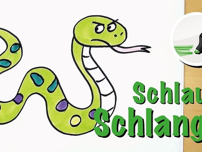 Schlange zeichnen - Der blitzschnelle Jäger - How to draw a Snake