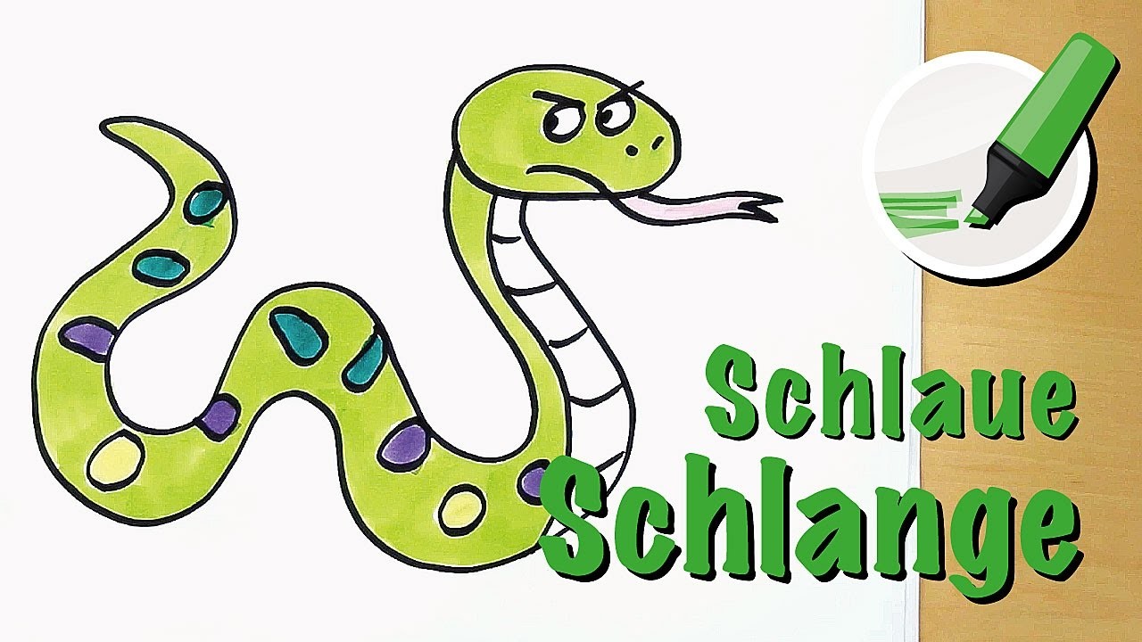 Schlange zeichnen - Der blitzschnelle Jäger - How to draw a Snake