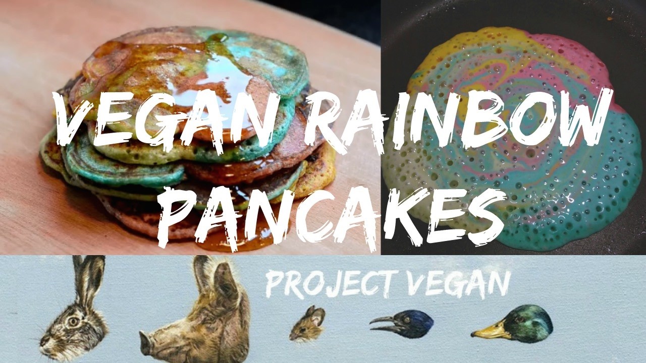 Vegan Rainbow Pancakes | easy, vegan, delicious