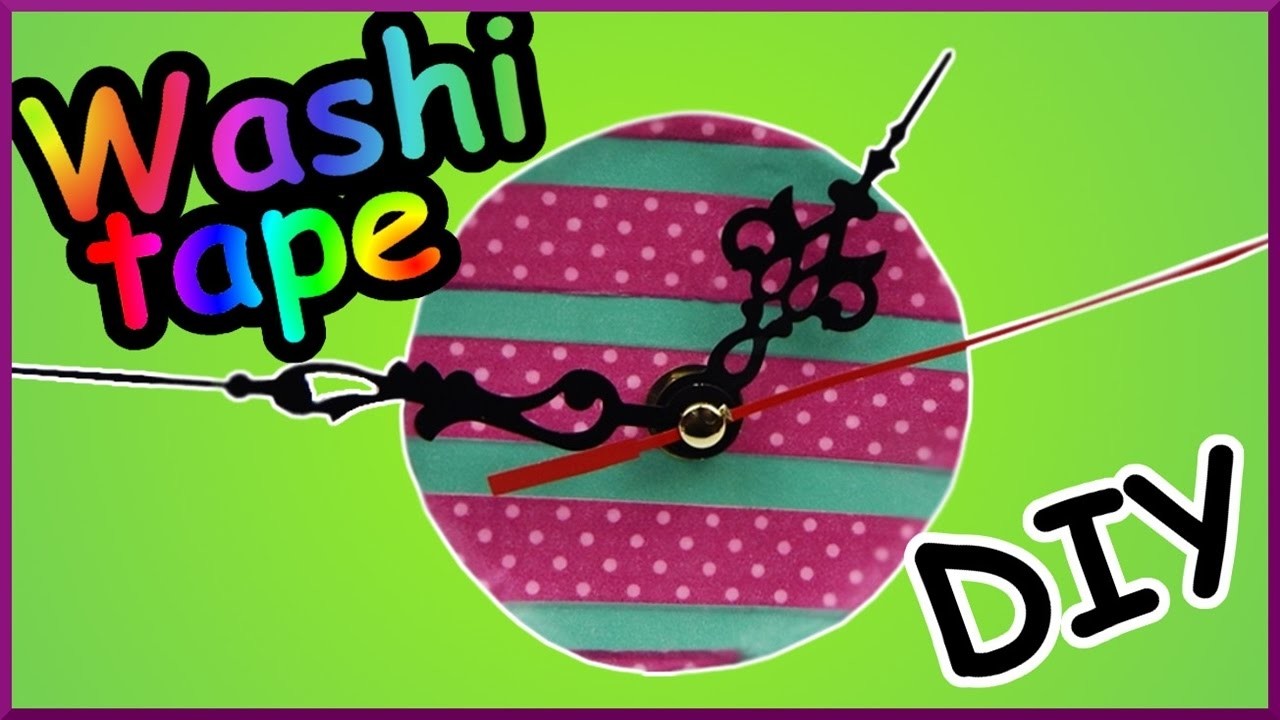 DIY washi tape challenge | upcycling | Uhr Wanduhr basteln | Clock | watch