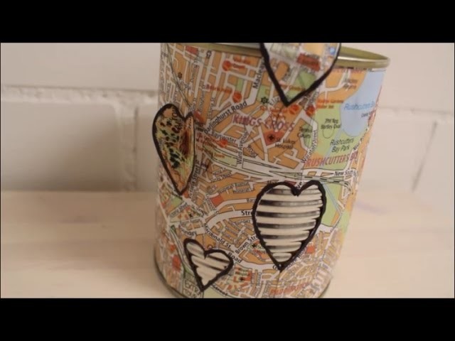 DIY: Kleines Last Minute Geschenk Upcycling Stiftehalter aus Stadtplänen selber machen