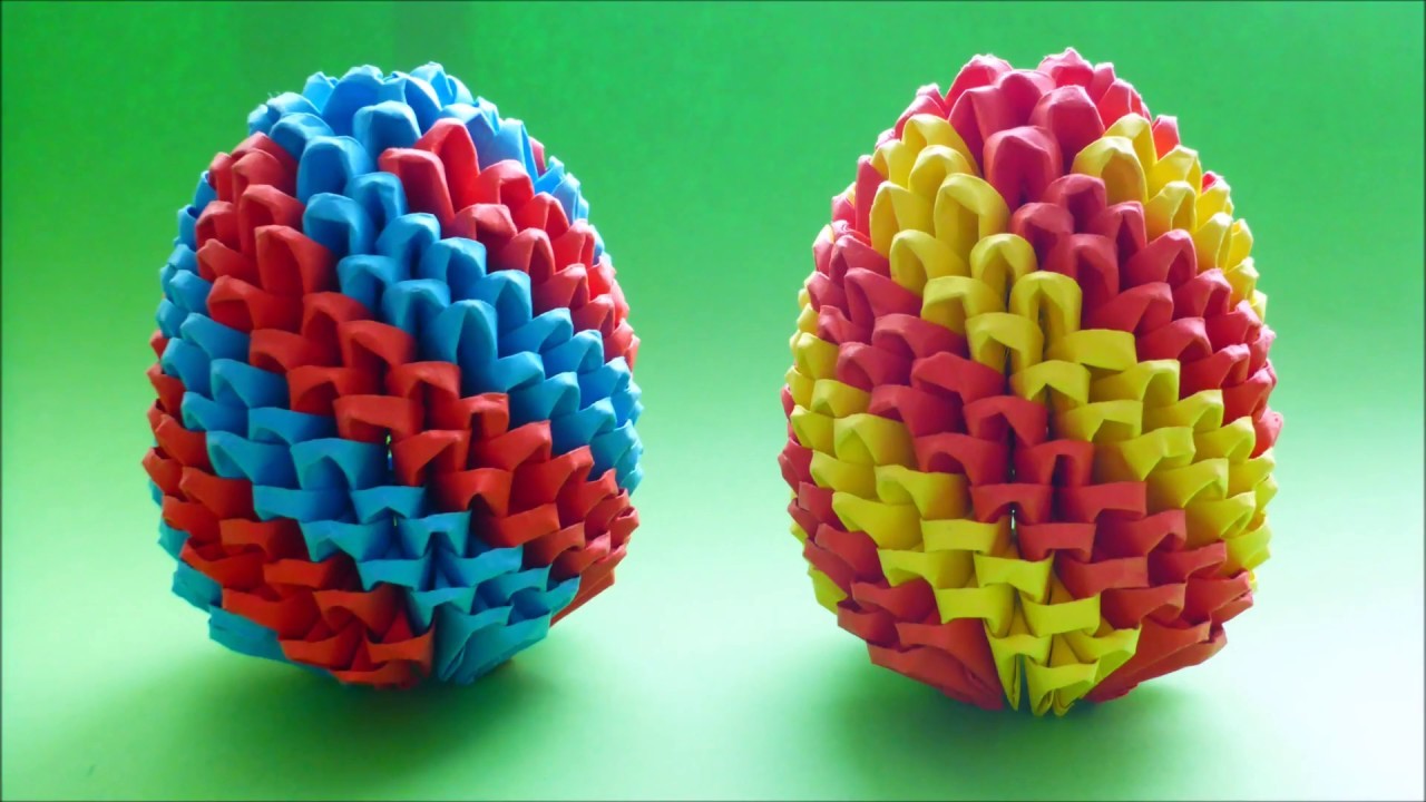 DIY Origami (Modular) Osterei 3D Geschenk zu Ostern Anleitung, EASTER EGG TUTORIAL GIFT IDEAS