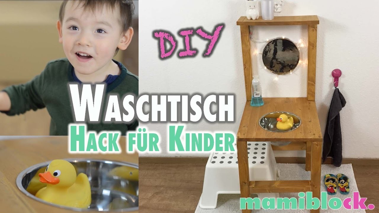 Waschtisch für Kinder aus einem Stuhl | DIY | mamiblock