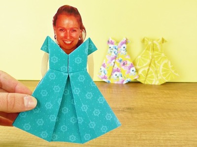 Origami Kleid für KATHI | Puppen Kleidung selber machen aus Papier und Cooles Styling ausprobieren