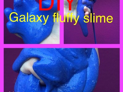 DIY fluffy Galaxy slime| satisfiyng slime| without borax,detergent, corn Starch,shampoo| Emi DIY ❤️