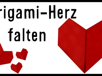 Origami-Herz falten zum Valentinstag