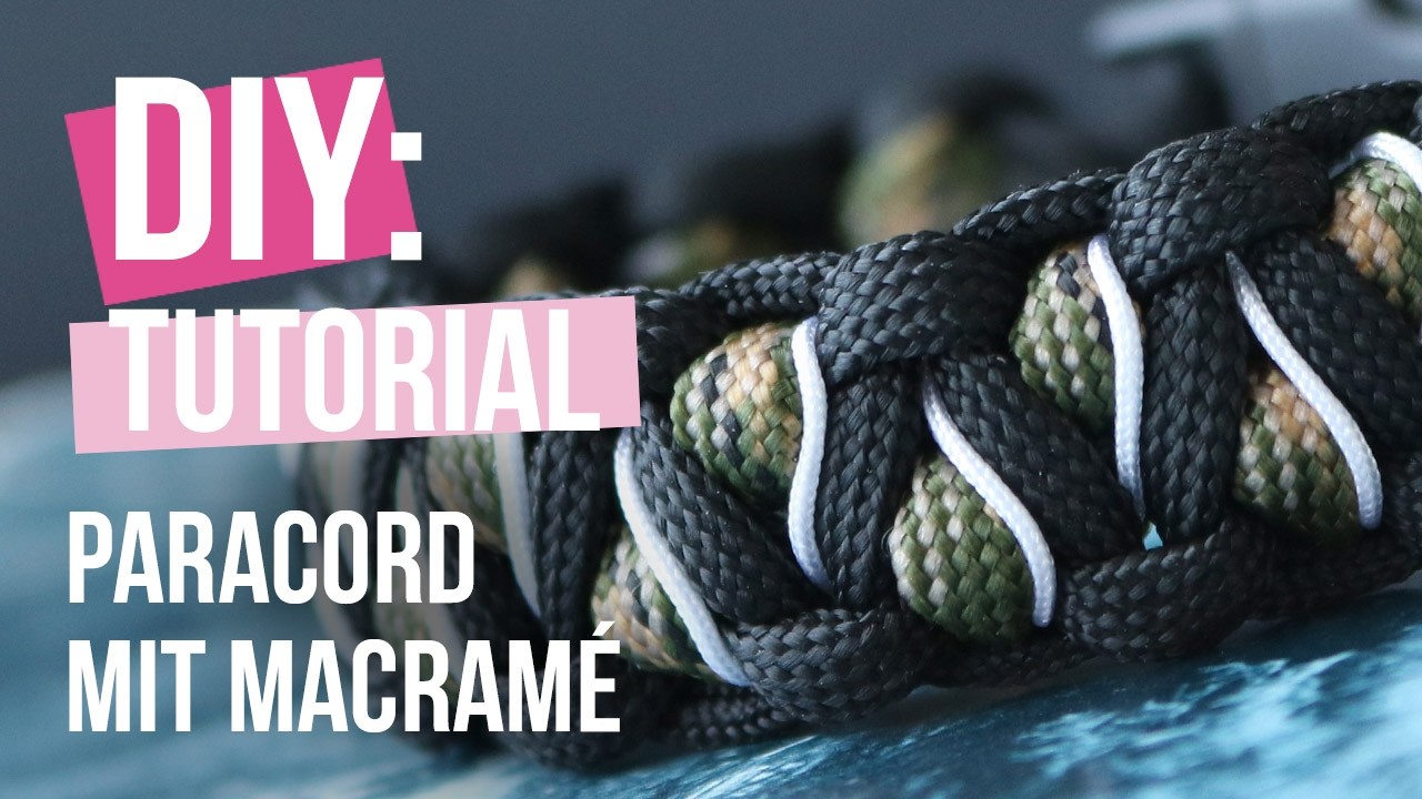 Schmuck machen: Paracord Armband mit Macramé ♥ DIY