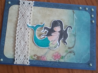 Gorjuss Week Card 4 | Mermaid Stamp | awashed | DIY | Karte basteln | basteln mit Papier | craft
