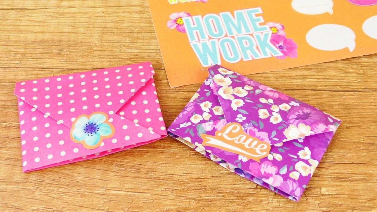 Süßen Umschlag falten | Niedliche DIY Idee für Kinder | Origami für Anfänger | Basteln